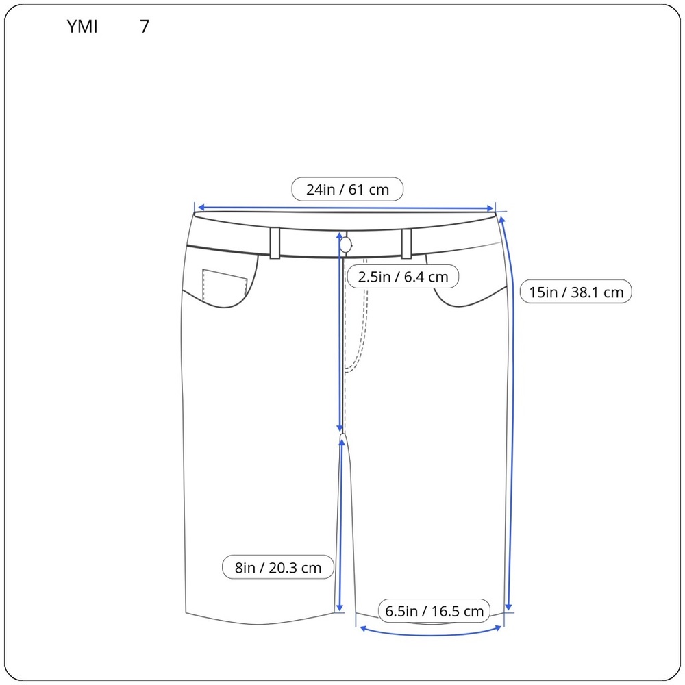 YMI Girls Denim Bermuda Shorts - Picture 7 of 7